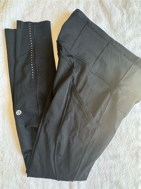 lululemon athletica Black High-Rise Pocket Leggings with Side Stud Detail